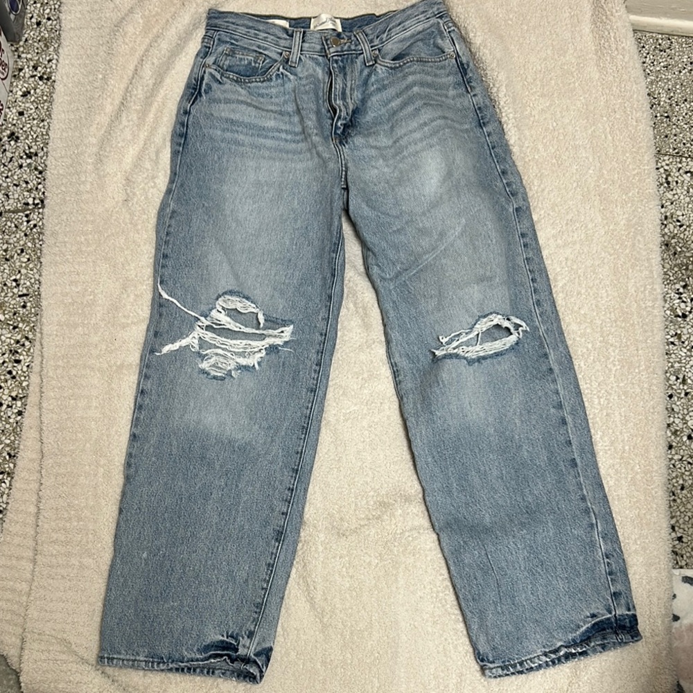 Classic Blue Distressed Women's Jeans